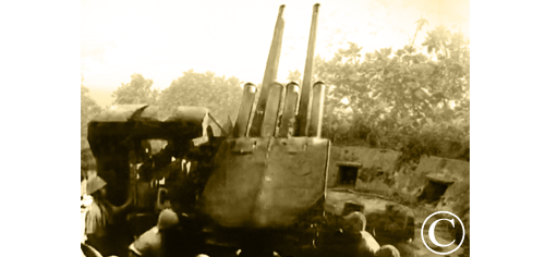 Truk Lagoon WWII Japanese Type 98 Anti Aircraft Gun 